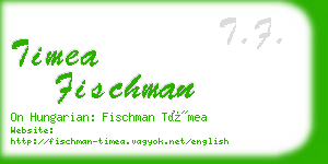 timea fischman business card